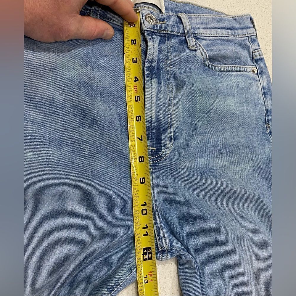 7 For All Mankind 29x28 Ultra HR Jo Wide Leg Stretch Denim Jeans EUC - Picture 10 of 11